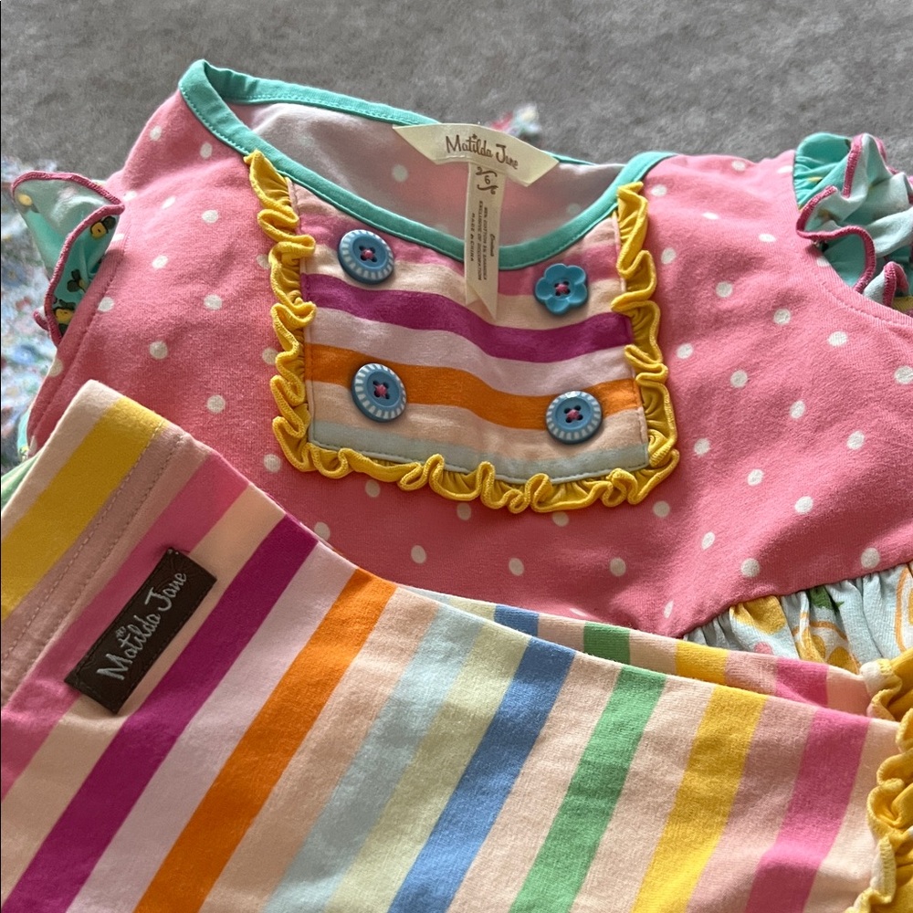 Matilda Jane set includes a "Sweet Popsicle" tunic striped shorties - Picture 6 of 6